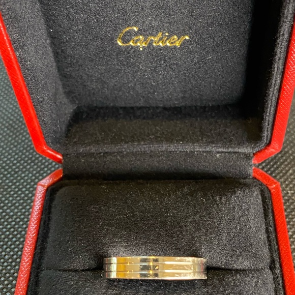 Louis Cartier Wedding Band, 18K White Gold - Picture 3 of 8